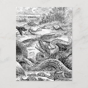 Vintage 1800s Dinosaur Illustration - Dinosaurs Briefkaart