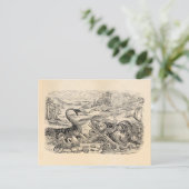 Vintage 1800s Dinosaur Illustration - Dinosaurs Briefkaart (Staand voorkant)