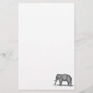 Vintage 1800s Elephant Illustration - Elephants Briefpapier