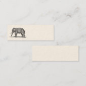 Vintage 1800s Elephant Illustration - Elephants Mini Visitekaartje (Voorkant / Achterkant)