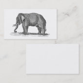 Vintage 1800s Elephant Illustration - Elephants Visitekaartje (Voorkant / Achterkant)