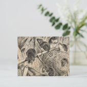 Vintage 1800s Harvest Mouse Retro Mice Sjabloon Briefkaart (Staand voorkant)