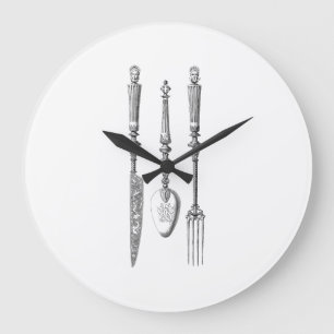 Vintage 1800s Knife Fork Spoon Knives Old Cutlery Grote Klok