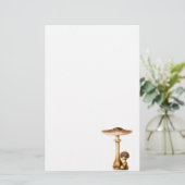 Vintage 1800s Paddenstoel Sjabloon paddenstoelen Briefpapier (Staand voorkant)