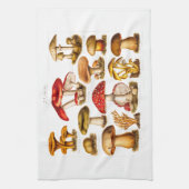 Vintage 1800s Paddenstoelvariëteit Rode paddenstoe Theedoek (Verticaal)