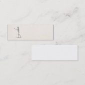 Vintage 1800s Skelet Antiek anatomie skeletten Mini Visitekaartje (Voorkant / Achterkant)