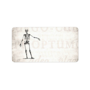 Vintage 1800s Skelet Retro Skeletons Anatomie Etiket
