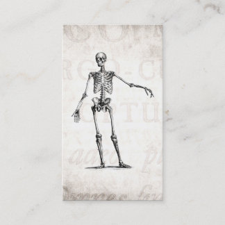 Vintage 1800s Skelet Retro Skeletons Anatomie Visitekaartje