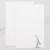 Vintage 1800s Telescope Antiek Astronomie Sjabloon Briefpapier (Voorkant / Achterkant)