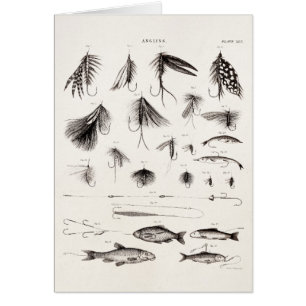 Vintage 1800s Vliegende vliegen Oude haken