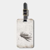 Vintage 1800s Vliegende vliegen Oude haken Bagagelabel (Voorkant verticaal)