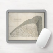 Vintage 1810 Rosetta-Afbeelding Afbeelding Muismat (Met muis)