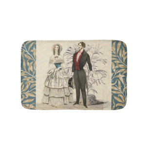 Vintage 1844 Victoriaanse Huwelijksillustratie Badmat