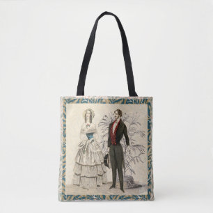 Vintage 1844 Victoriaanse Huwelijksillustratie Tote Bag