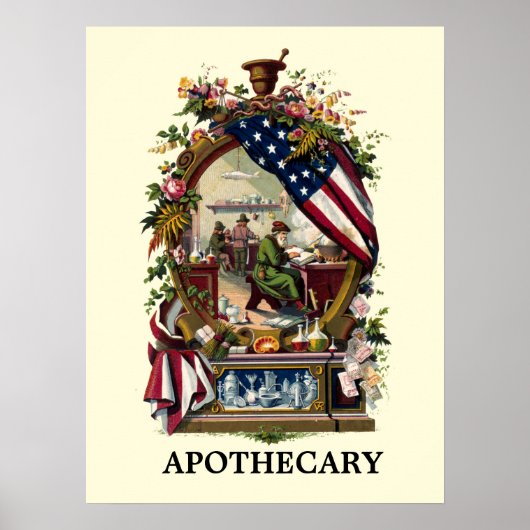 Vintage 1859 Apothecary Poster (Voorkant)