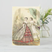 Vintage 1860 Vrouwen Kaart (Staand voorkant)