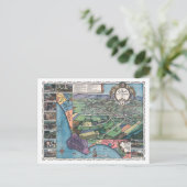 Vintage 1871 Kaart van Los Angeles (Staand voorkant)