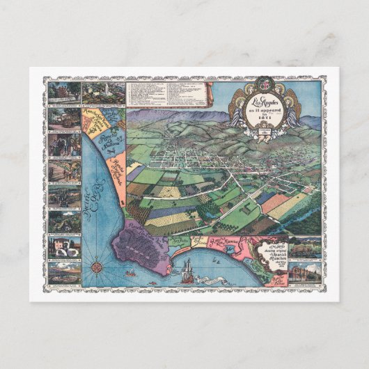 Vintage 1871 Kaart van Los Angeles (Voorkant)