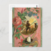 Vintage 1880's Fireman Firefighter Hoesje Briefkaart (Voorkant / Achterkant)