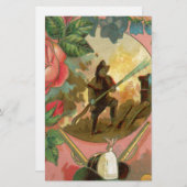 Vintage 1880's Fireman Firefighter Hoesje Briefpapier (Voorkant / Achterkant)