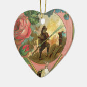 Vintage 1880's Fireman Firefighter Hoesje Keramisch Ornament (Links)