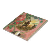 Vintage 1880's Fireman Firefighter Hoesje Tegeltje (Zijkant)