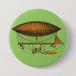 Vintage 1883 Reizigersreis Zeppelin Ronde Button 7,6 Cm