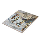 Vintage (1886) Sneeuwkring Tegeltje (Zijkant)
