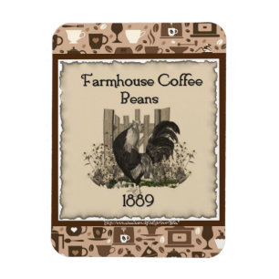 "Vintage 1889 Boerderij House Coffee Ad" Magneet