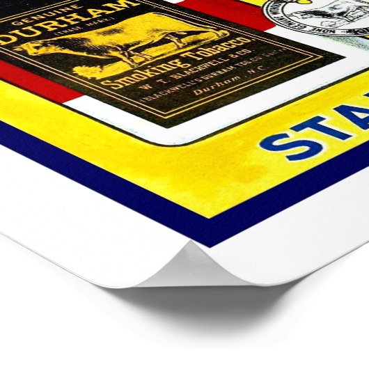 Vintage 1890 Bull Durham Poster (Hoek)