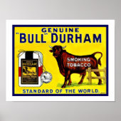 Vintage 1890 Bull Durham Poster (Voorkant)