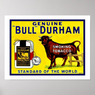 Vintage 1890 Bull Durham Poster