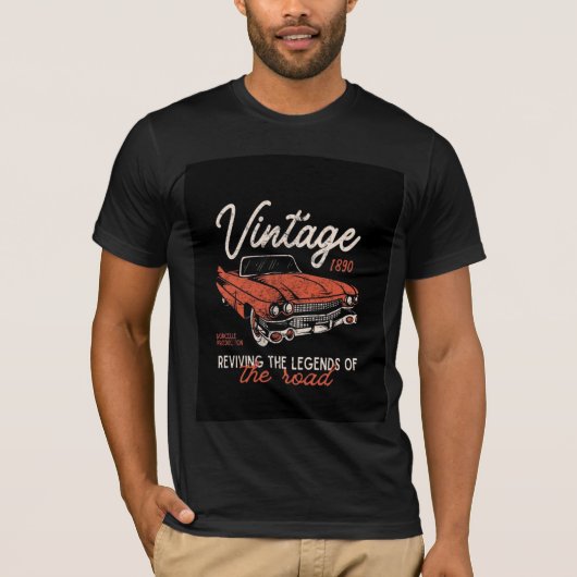 Vintage 1890 Classic Car – Retro Automotive T-shirt (Voorkant)