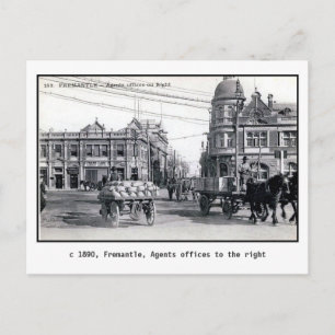 Vintage 1890 Fremantle, Perth, Australië Briefkaart