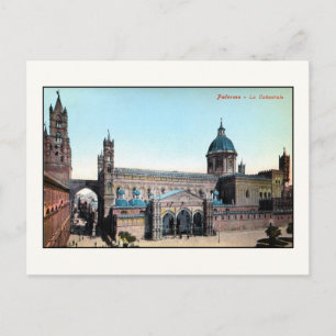 Vintage 1890 Palermo Sicilië Cathedraal Briefkaart