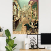 Vintage 1890 Saloon Poster (Thuiskantoor)