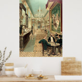 Vintage 1890 Saloon Poster (Keuken)