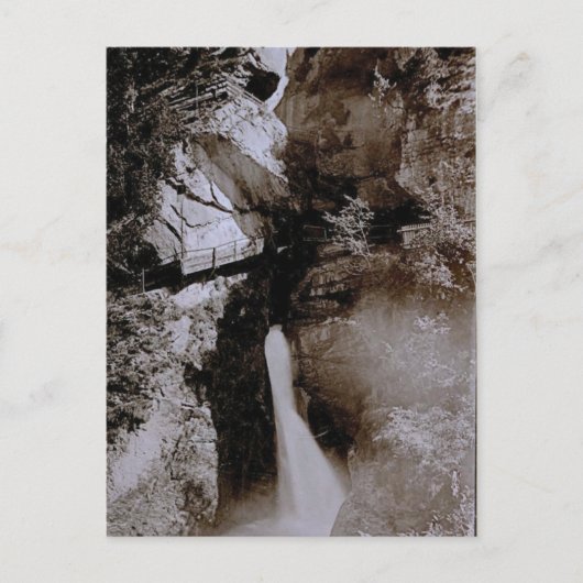 Vintage, 1890, Trummelbach Herfsten, Lauterbrunnen Briefkaart (Voorkant)