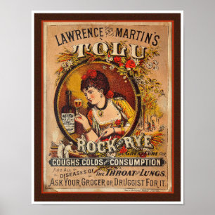 VINTAGE 1890S VICTORIAANS HANDEL KAART ART POSTER