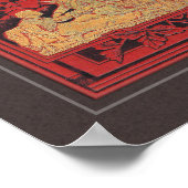 VINTAGE 1894 BOEK HOESJE KUNST POSTER (Hoek)