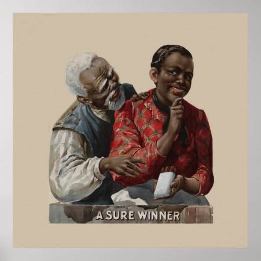 Vintage 1895 Cigar Ad African American Couple Poster (Voorkant)