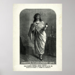 Vintage 1896 Koffieadvertentie Poster