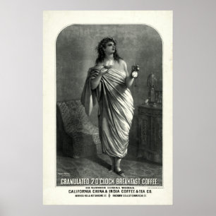 Vintage 1896 Koffieadvertentie Poster