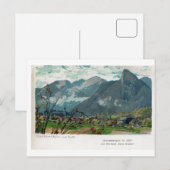 Vintage 1897 Oberammergau Bavaria litho Briefkaart (Voorkant / Achterkant)
