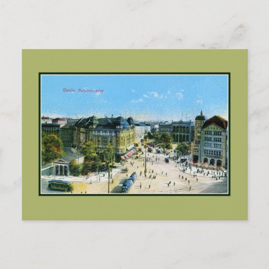 Vintage 1900 Berlijn Potsdam Square Briefkaart (Voorkant)