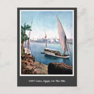 Vintage 1900 Caïro Egypte op de Nijlrivier Briefkaart