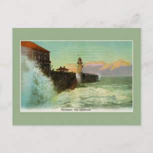 Vintage 1900 Hartlepool De vuurtoren Briefkaart
