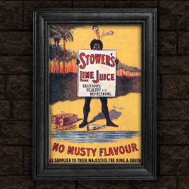 Vintage 1903 Limoen Juice Advertentie Poster