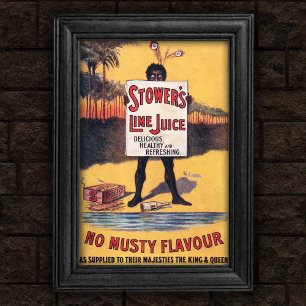 Vintage 1903 Limoen Juice Advertentie Poster