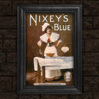 Vintage 1903 Wasserij Advertentie Poster